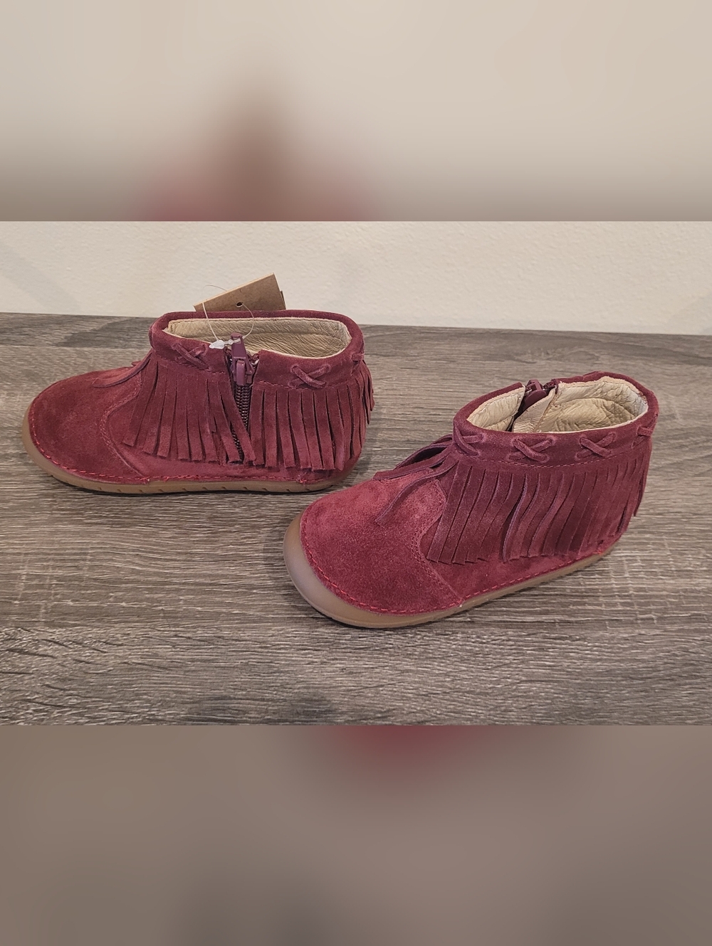 Old Soles Purple Unisex Suede Fringe Pave Booties NWT